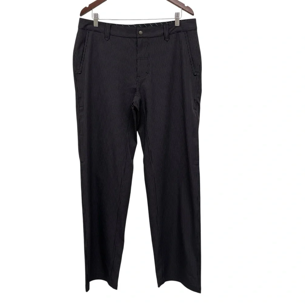 Lululemon Pinstripe Classic Fit Trousers Wet Dry Warm Men's Pants 36